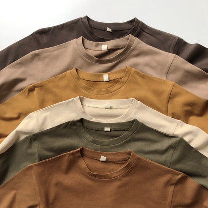 -キッズ ルーズ 長袖 Tシャツ トップス - mamahalo shop - 長袖Tシャツ -  べビー服 - 子供服 - 男の子 - 女の子