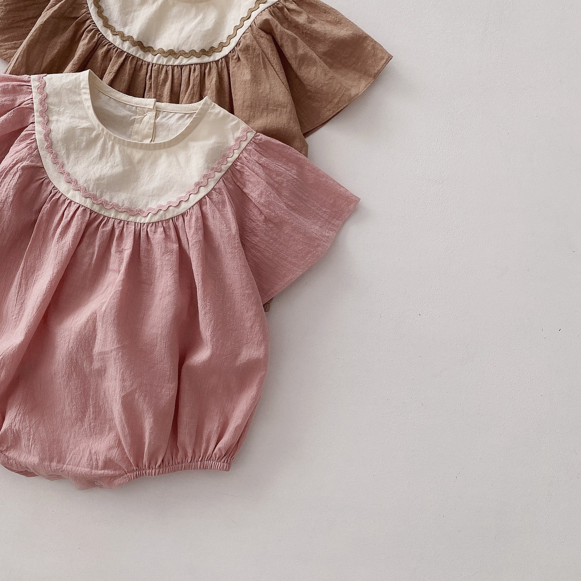 -ベビー バタフライ スリーブ ロンパース 48901799 - mamahalo shop - 半袖ロンパース -  べビー服 - 子供服 - 男の子 - 女の子