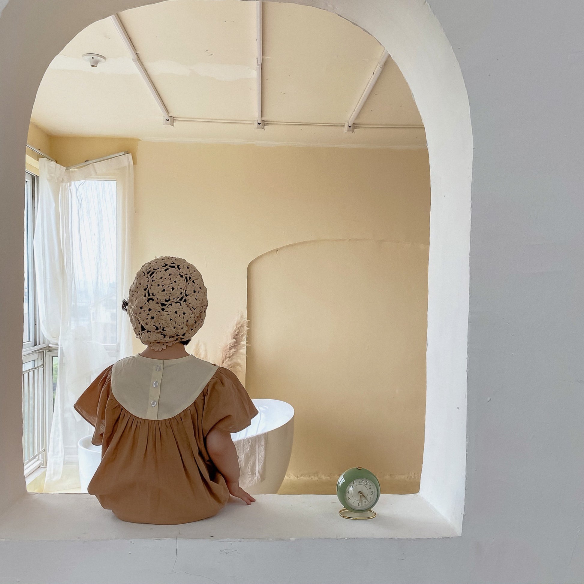 -ベビー バタフライ スリーブ ロンパース 48901799 - mamahalo shop - 半袖ロンパース -  べビー服 - 子供服 - 男の子 - 女の子