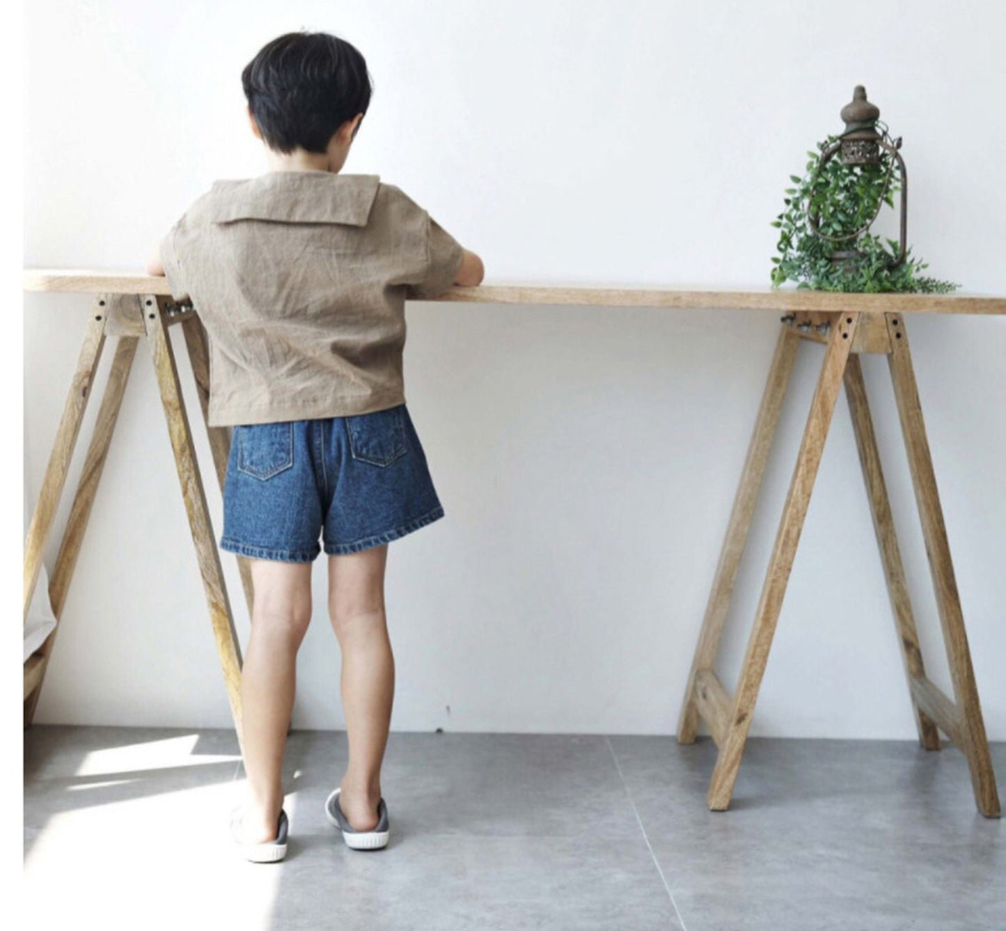 -キッズ セーラーカラー トップス 長袖ブラウス - mamahalo shop - 半袖シャツ・ブラウス -  べビー服 - 子供服 - 男の子 - 女の子