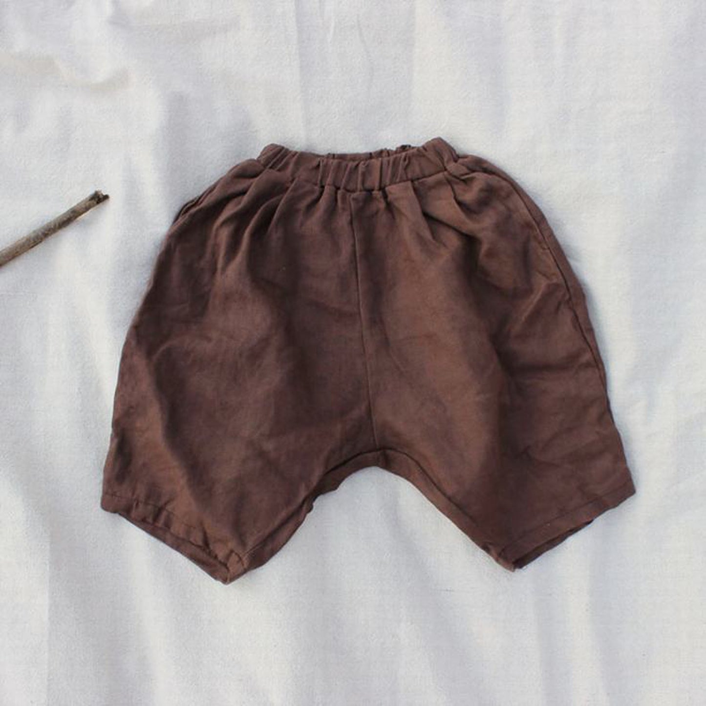 -キッズ コットンリネン パンツ【mh0000527】 - mamahalo shop - ハーフパンツ・ショートパンツ -  べビー服 - 子供服 - 男の子 - 女の子