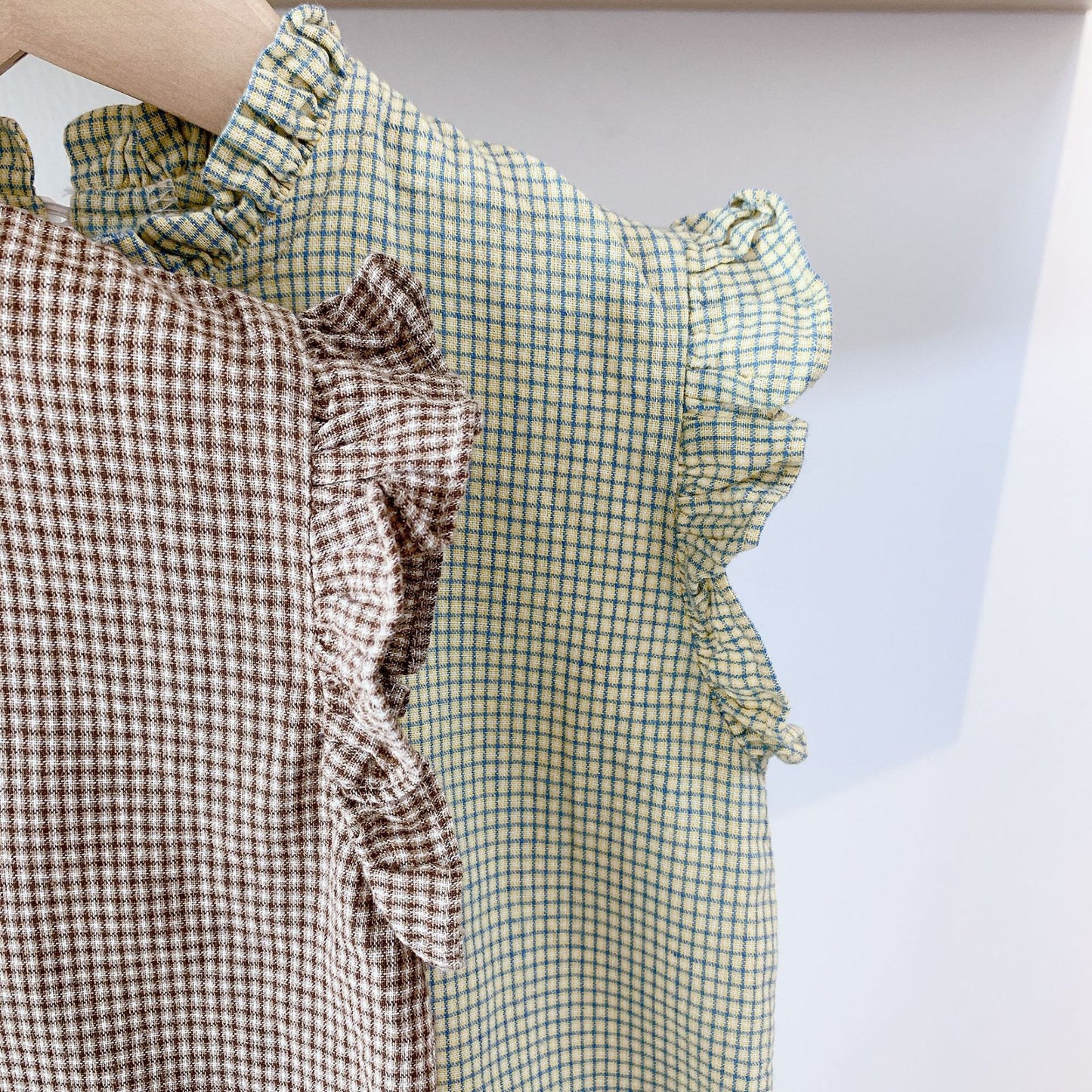 -キッズ ギンガムチェック ノースリーブ トップス - mamahalo shop - タンクトップ・キャミソール・ノースリーブトップス -  べビー服 - 子供服 - 男の子 - 女の子