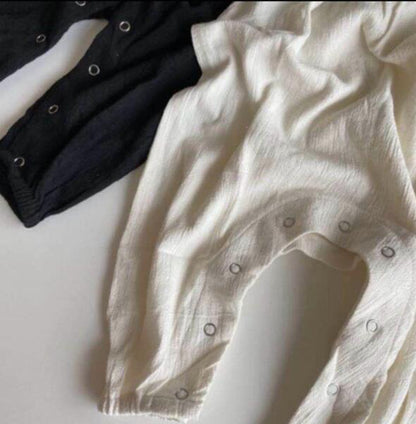 -ベビージャンプスーツ ノースリーブオーバーオール フリル つなぎ - mamahalo shop - ノースリーブジャンプスーツ -  べビー服 - 子供服 - 男の子 - 女の子