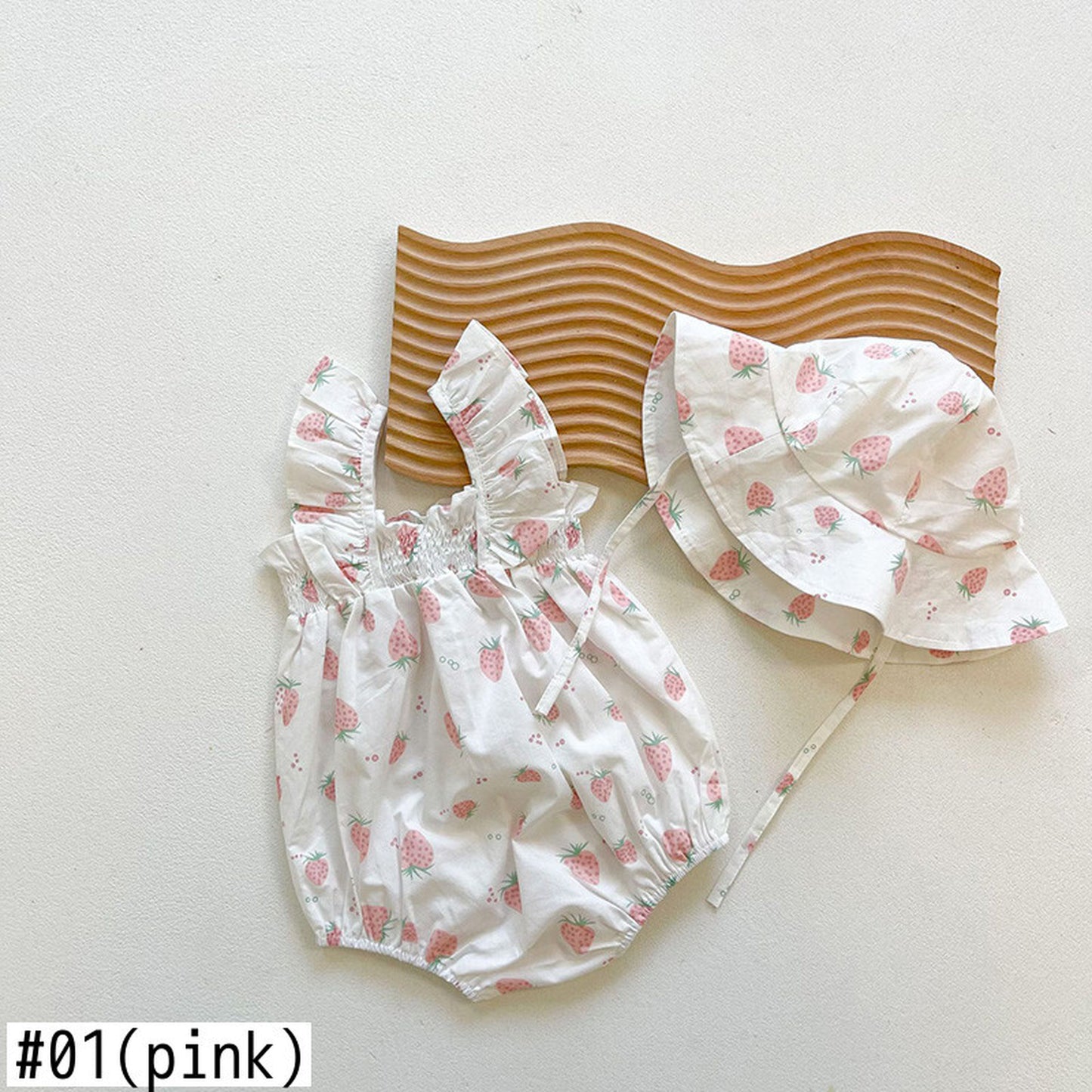 -ベビー フラワー ロンパース 帽子 セット【mh0000318】 - mamahalo shop - ノースリーブロンパース -  べビー服 - 子供服 - 男の子 - 女の子