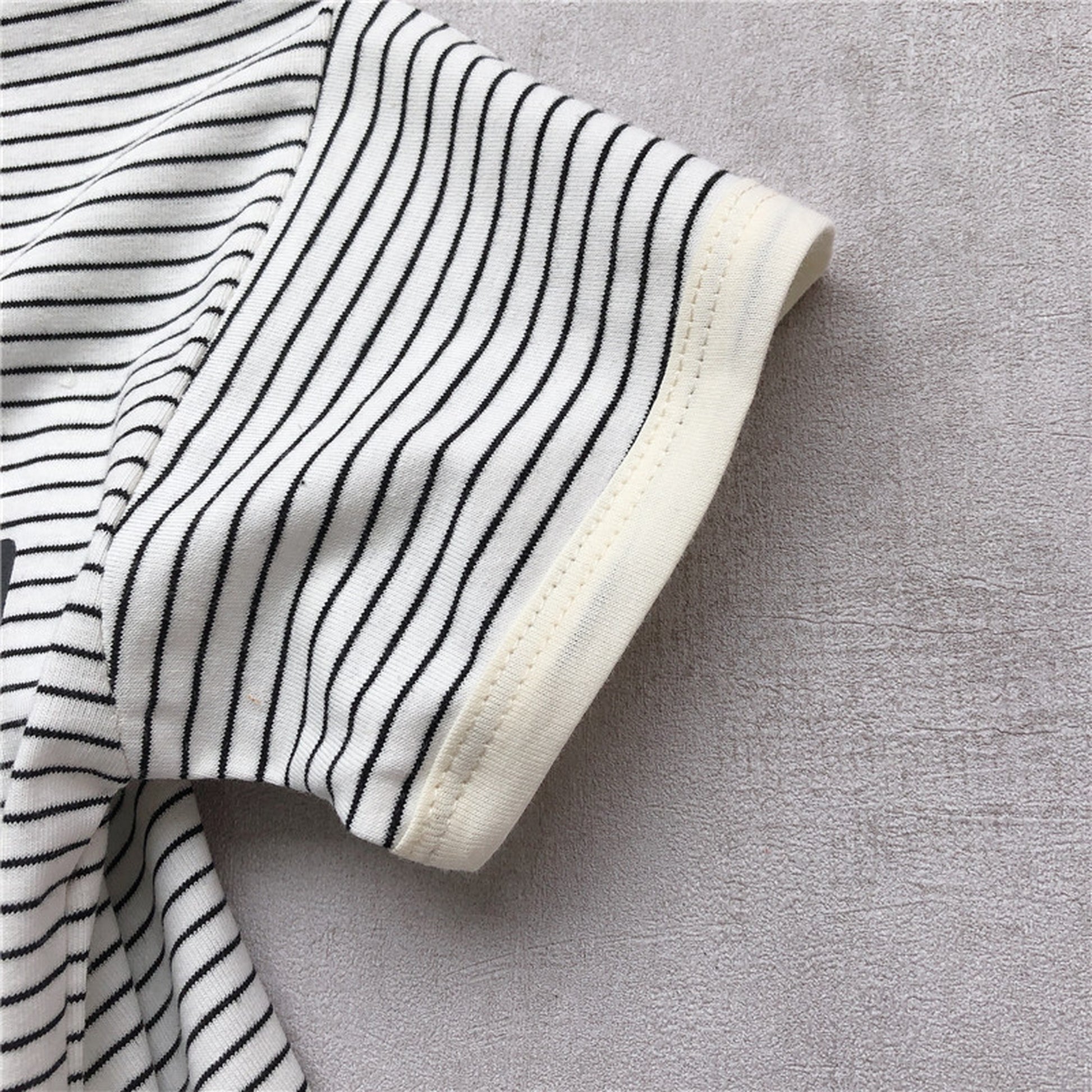 -キッズ ボーダー 半袖Tシャツ - mamahalo shop - 半袖Tシャツ -  べビー服 - 子供服 - 男の子 - 女の子