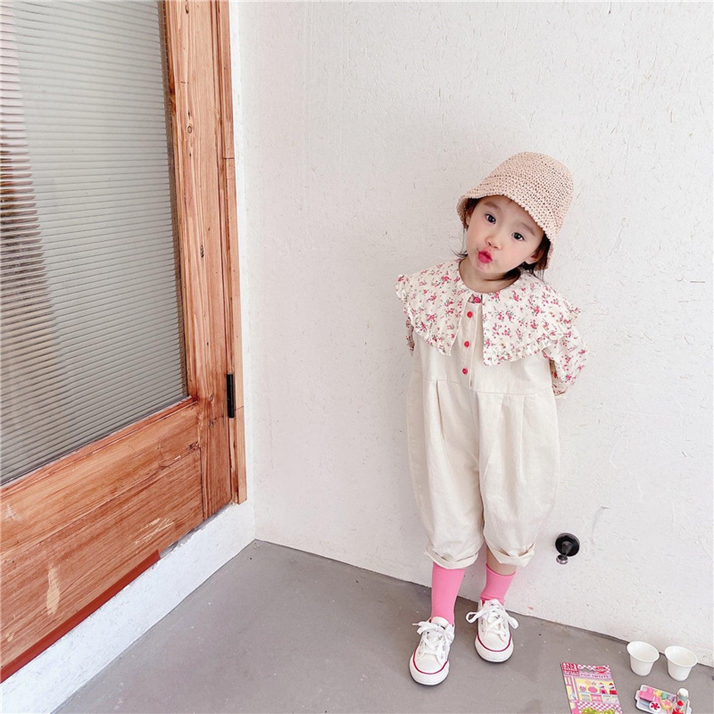 -キッズ ジャンプスーツ ノースリーブつなぎ【mh0000539】 - mamahalo shop - ノースリーブジャンプスーツ -  べビー服 - 子供服 - 男の子 - 女の子