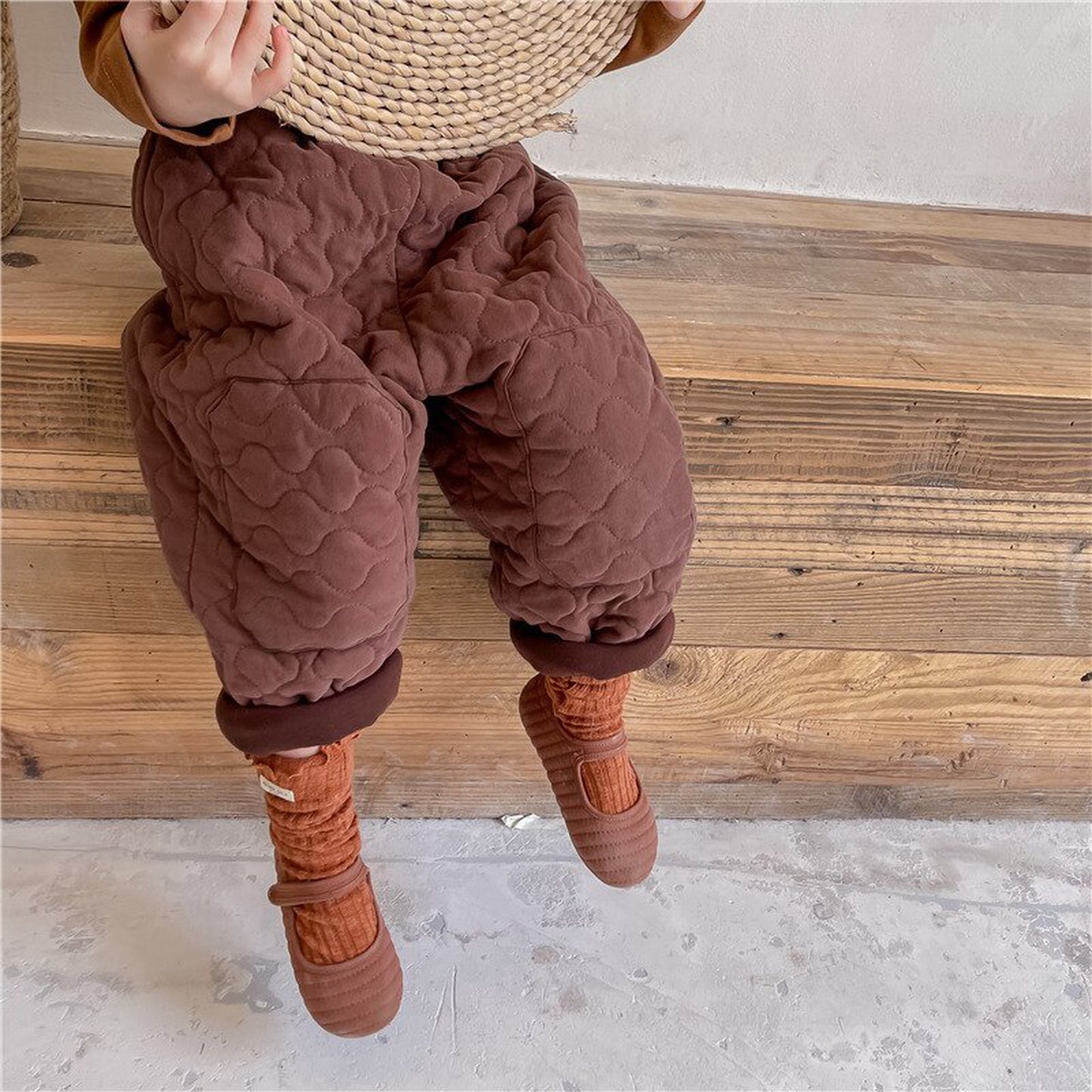 -キッズ キルティング アウター パンツ【mh0000250】 - mamahalo shop - ロングパンツ・スウェットパンツ -  べビー服 - 子供服 - 男の子 - 女の子