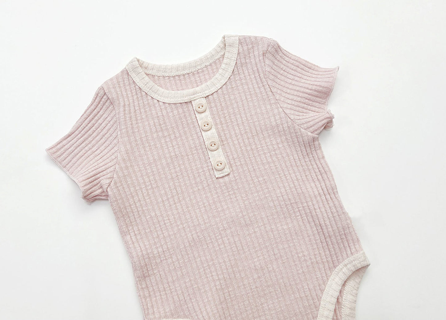 -ベビー リブ 半袖 ロンパース【mh0000777】 - mamahalo shop - 半袖ロンパース -  べビー服 - 子供服 - 男の子 - 女の子