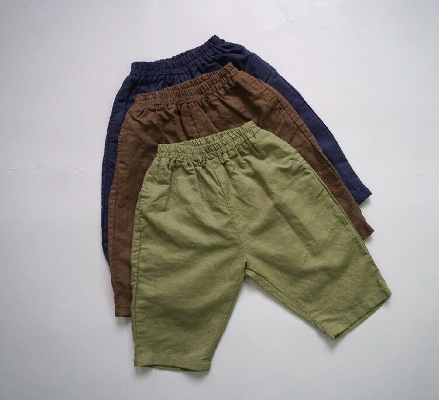 -キッズ コットンリネン パンツ【mh0000534】 - mamahalo shop - ロングパンツ・スウェットパンツ -  べビー服 - 子供服 - 男の子 - 女の子