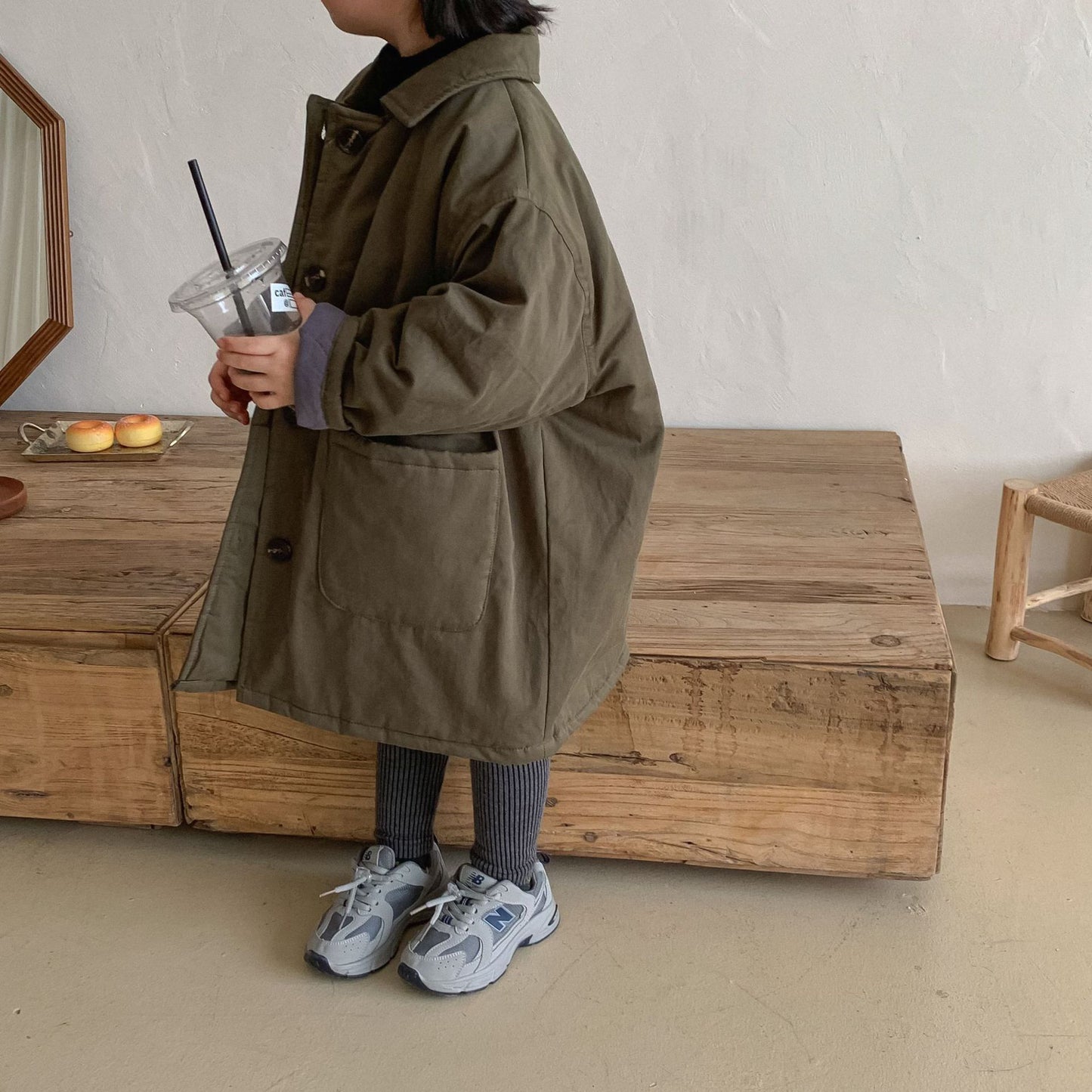 -キッズ 裏キルティング ロング コート【mh0000308】 - mamahalo shop - ロングコート -  べビー服 - 子供服 - 男の子 - 女の子