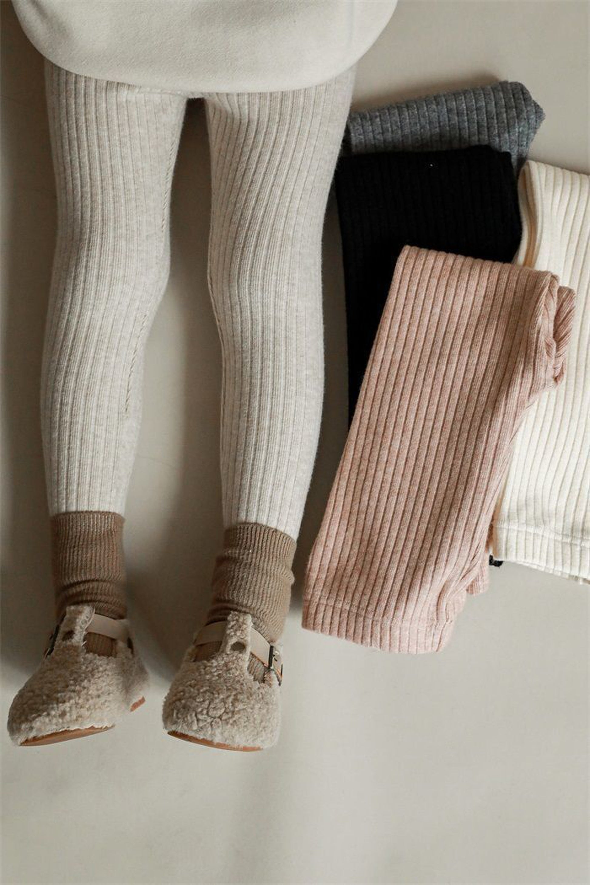 -キッズ リブニット レギンス パンツ【mh0000216】 - mamahalo shop - レギンスパンツ -  べビー服 - 子供服 - 男の子 - 女の子