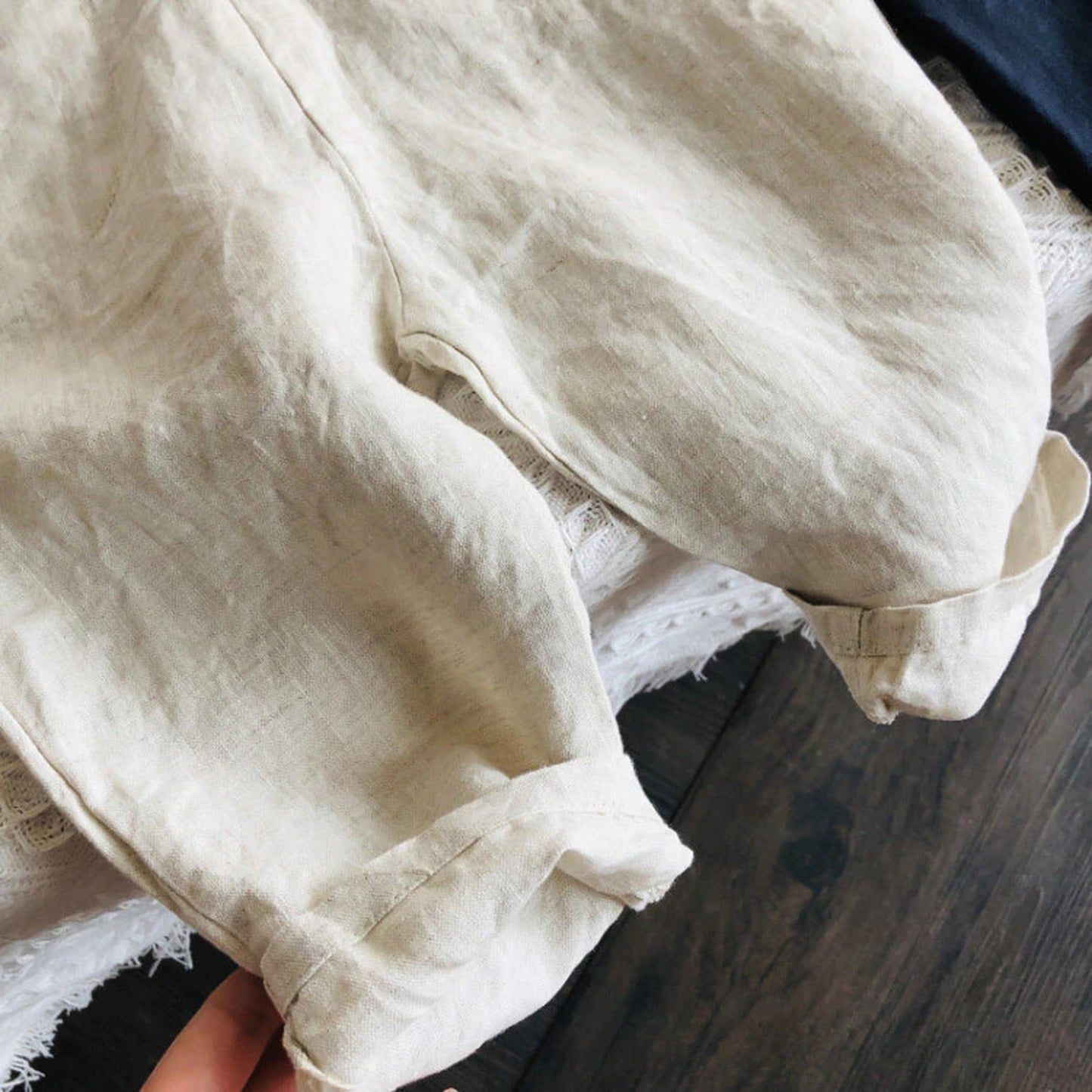 -キッズ コットンリネン ノースリーブ ジャンプスーツ【mh0000515】 - mamahalo shop - ノースリーブジャンプスーツ -  べビー服 - 子供服 - 男の子 - 女の子