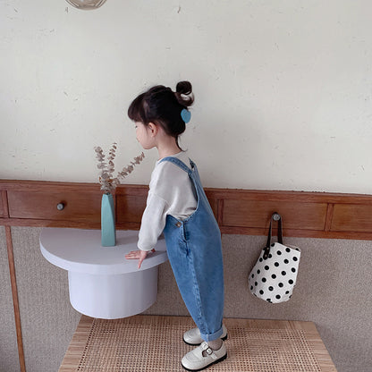 -キッズ デニム オーバーオール【mh0000549】 - mamahalo shop - オーバーオール -  べビー服 - 子供服 - 男の子 - 女の子