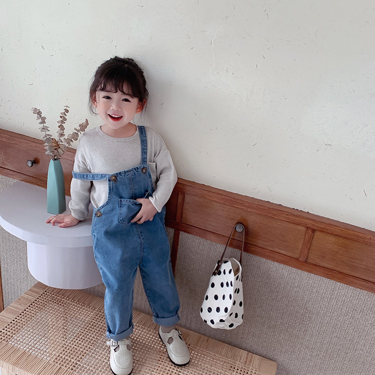 -キッズ デニム オーバーオール【mh0000549】 - mamahalo shop - オーバーオール -  べビー服 - 子供服 - 男の子 - 女の子