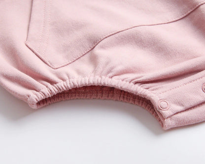 -ベビー フラワー ロンパース リボン ヘアバンド セット - mamahalo shop - 長袖ロンパース -  べビー服 - 子供服 - 男の子 - 女の子