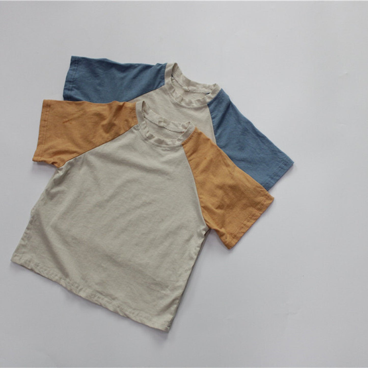 -キッズ ラグラン 半袖 Tシャツ - mamahalo shop - 半袖Tシャツ -  べビー服 - 子供服 - 男の子 - 女の子