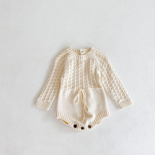 -ベビー ニット レース ロンパース【mh0000429】 - mamahalo shop - 長袖ロンパース -  べビー服 - 子供服 - 男の子 - 女の子