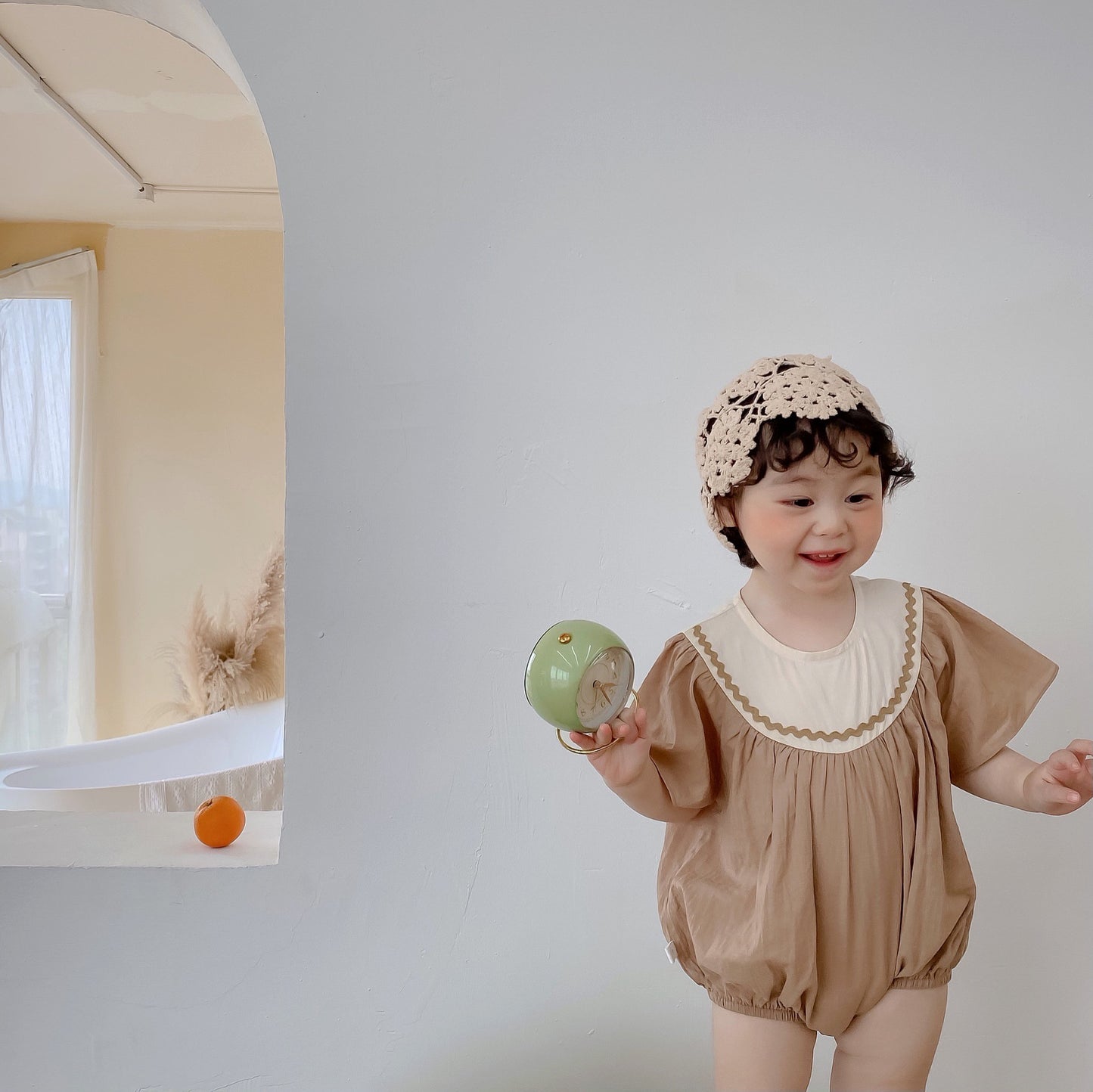 -ベビー バタフライ スリーブ ロンパース 48901799 - mamahalo shop - 半袖ロンパース -  べビー服 - 子供服 - 男の子 - 女の子