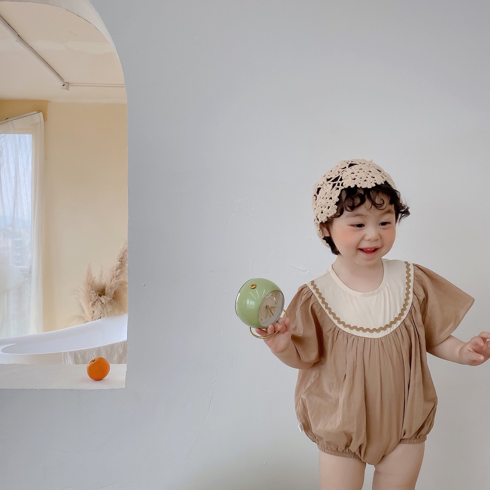 -ベビー バタフライ スリーブ ロンパース 48901799 - mamahalo shop - 半袖ロンパース -  べビー服 - 子供服 - 男の子 - 女の子