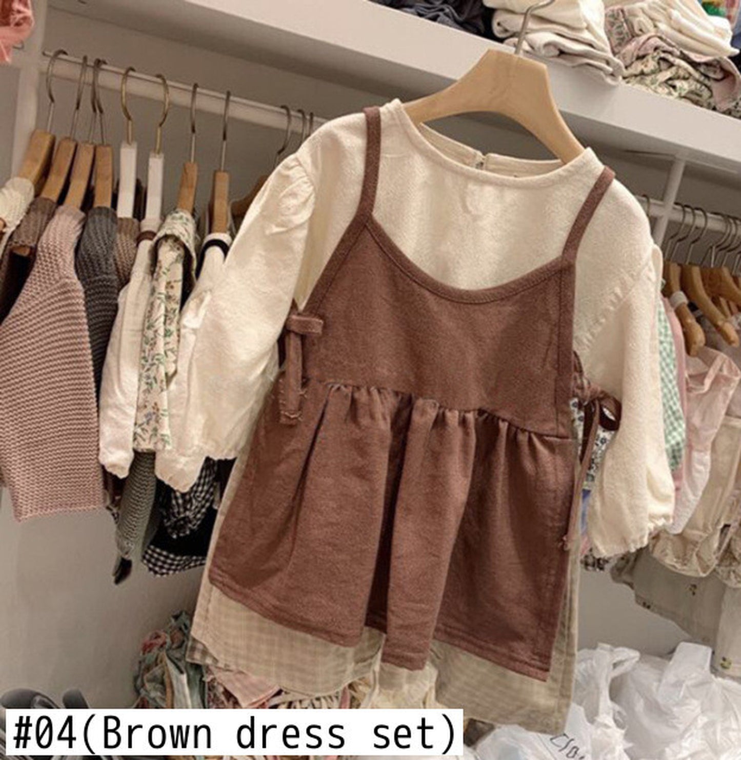 -☺︎ ベビー キッズ セットアップ チェック ドッキング ロンパース ワンピース キャミソール ベスト リンク 姉妹お揃い コーデ - mamahalo shop - 長袖セットアップ -  べビー服 - 子供服 - 男の子 - 女の子