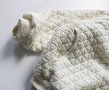 -キッズ 裏起毛 キルティング トレーナー トップス - mamahalo shop - トレーナー・フーディ -  べビー服 - 子供服 - 男の子 - 女の子