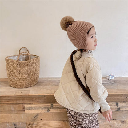 -キッズ キルティング ハイネック スウェット トレーナー【mh0000280】 - mamahalo shop - トレーナー・フーディ -  べビー服 - 子供服 - 男の子 - 女の子