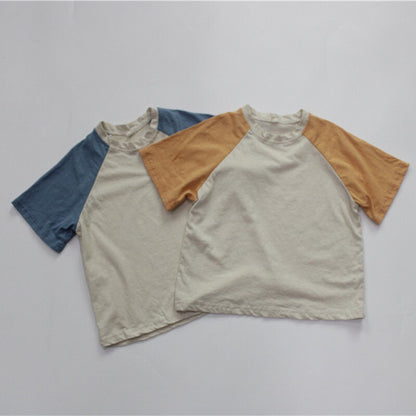 -キッズ ラグラン 半袖 Tシャツ - mamahalo shop - 半袖Tシャツ -  べビー服 - 子供服 - 男の子 - 女の子