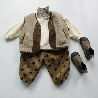 -キッズ フリース ベスト アウター【mh0000289】 - mamahalo shop - ベスト -  べビー服 - 子供服 - 男の子 - 女の子