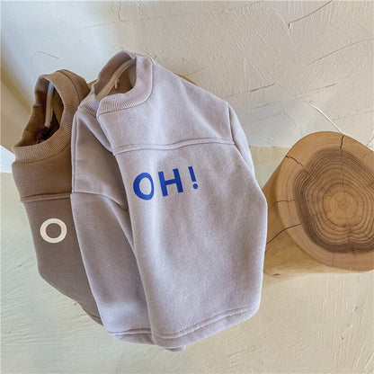 -キッズ レター ロゴ トップス スウェットシャツ【mh0000252】 - mamahalo shop - トレーナー・フーディ -  べビー服 - 子供服 - 男の子 - 女の子