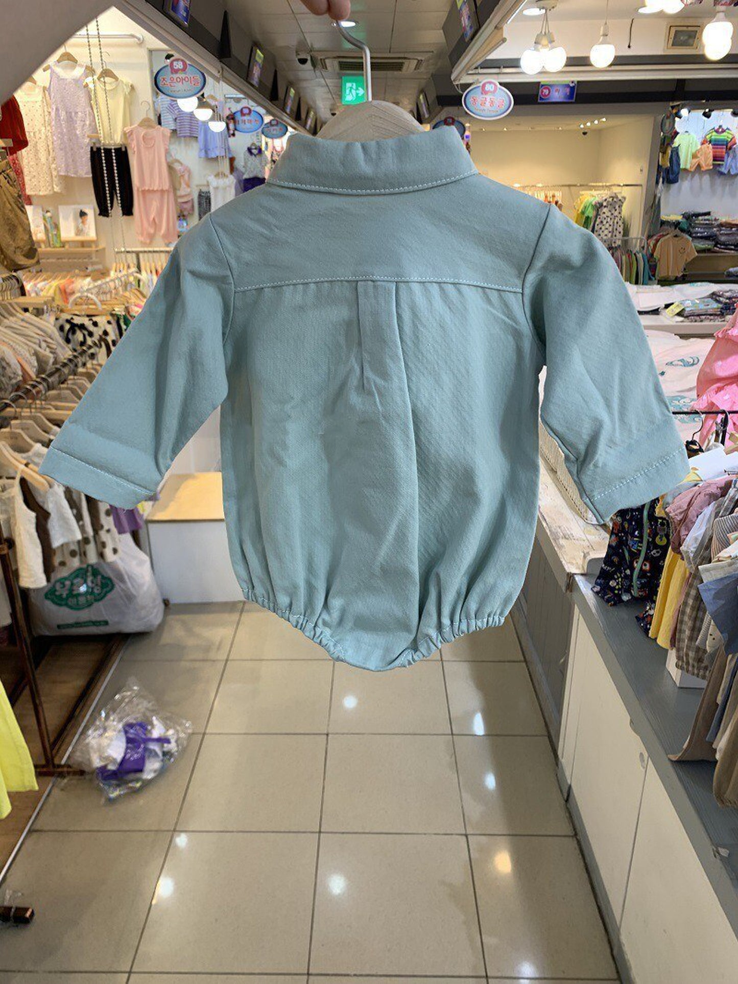 -ベビーロンパース 蝶ネクタイ長袖シャツロンパース 3カラー【mh0000378】 - mamahalo shop - 長袖ロンパース -  べビー服 - 子供服 - 男の子 - 女の子