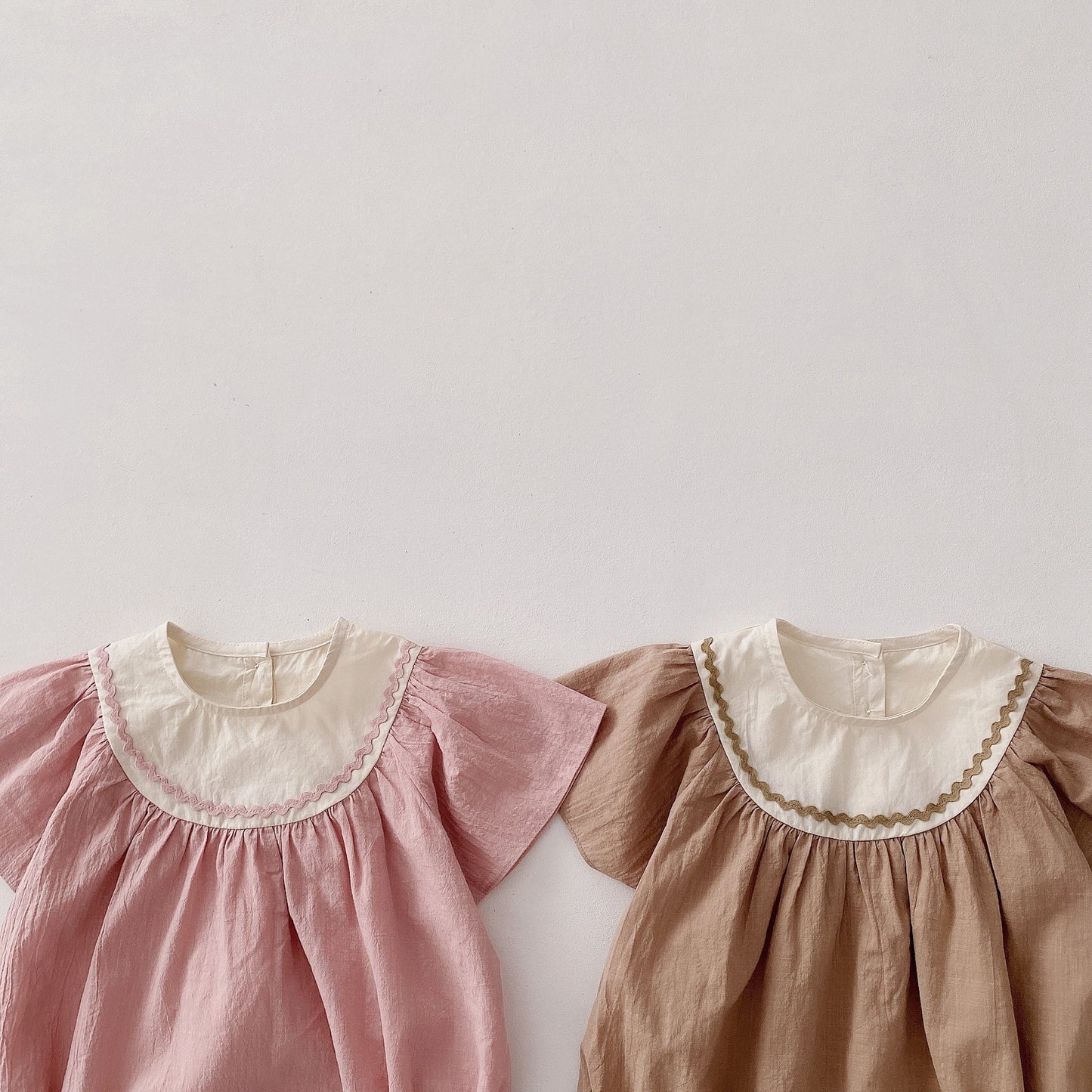 -ベビー バタフライ スリーブ ロンパース 48901799 - mamahalo shop - 半袖ロンパース -  べビー服 - 子供服 - 男の子 - 女の子