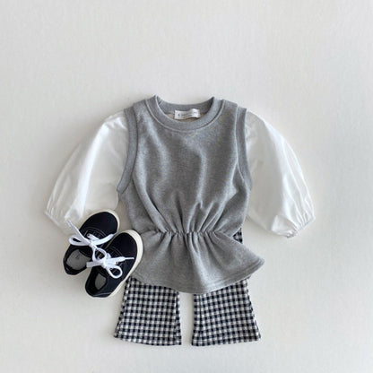 -ベビー キッズ レオパード チェック みずたま フレア パンツ - mamahalo shop - ロングパンツ・スウェットパンツ -  べビー服 - 子供服 - 男の子 - 女の子