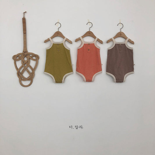 -ベビーロンパース キャミソールボディスーツ タンクロンパース 3カラー【mh0000535】 - mamahalo shop - ノースリーブロンパース -  べビー服 - 子供服 - 男の子 - 女の子