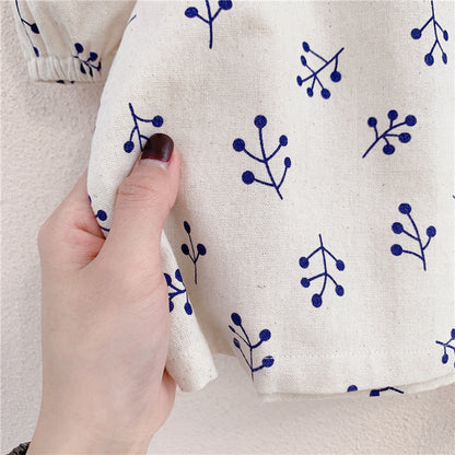 -キッズ パフスリーブ ブラウス【mh0000525】 - mamahalo shop - 半袖シャツ・ブラウス -  べビー服 - 子供服 - 男の子 - 女の子