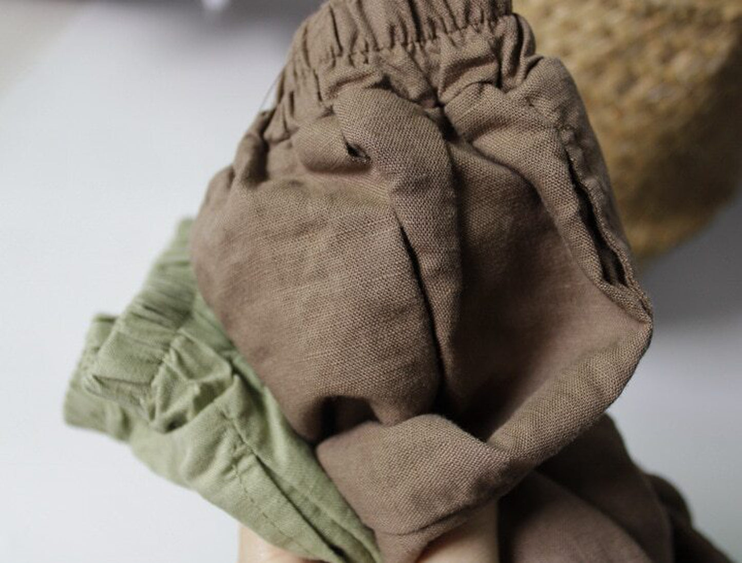 -キッズ コットンリネン パンツ【mh0000534】 - mamahalo shop - ロングパンツ・スウェットパンツ -  べビー服 - 子供服 - 男の子 - 女の子