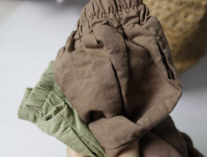 -キッズ コットンリネン パンツ【mh0000534】 - mamahalo shop - ロングパンツ・スウェットパンツ -  べビー服 - 子供服 - 男の子 - 女の子