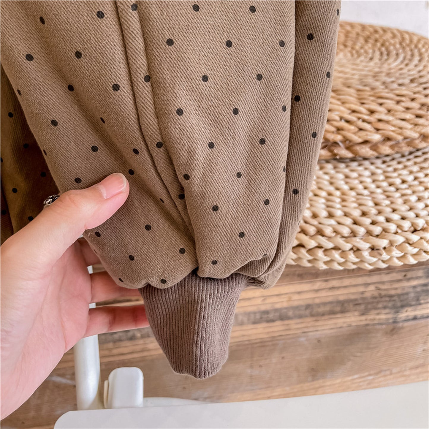 -キッズ みずたまドット 厚手 パンツ【mh0000255】 - mamahalo shop - ロングパンツ・スウェットパンツ -  べビー服 - 子供服 - 男の子 - 女の子