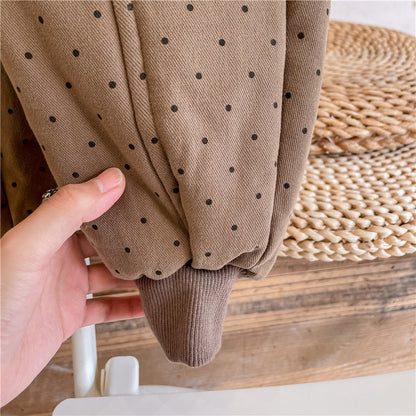 -キッズ みずたまドット 厚手 パンツ【mh0000255】 - mamahalo shop - ロングパンツ・スウェットパンツ -  べビー服 - 子供服 - 男の子 - 女の子