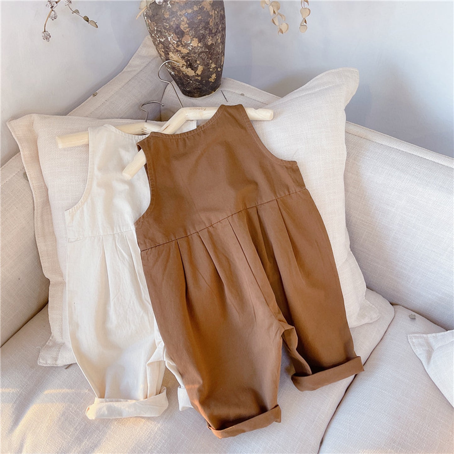 -キッズ ジャンプスーツ ノースリーブつなぎ【mh0000539】 - mamahalo shop - ノースリーブジャンプスーツ -  べビー服 - 子供服 - 男の子 - 女の子