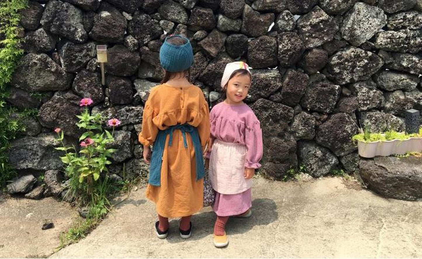 -キッズ コットンリネン ワンピース【mh0000321】 - mamahalo shop - 長袖ワンピース -  べビー服 - 子供服 - 男の子 - 女の子