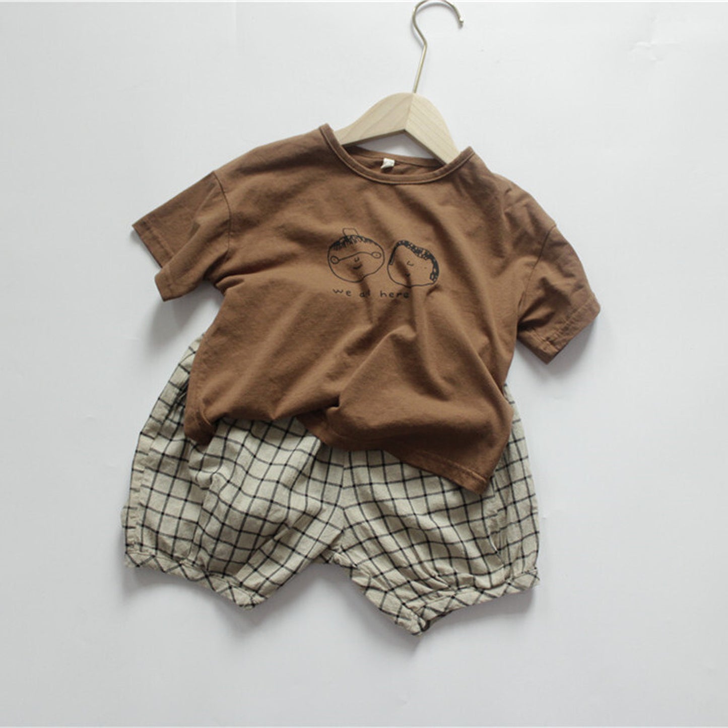 -キッズ チェック ショートパンツ - mamahalo shop - ハーフパンツ・ショートパンツ -  べビー服 - 子供服 - 男の子 - 女の子