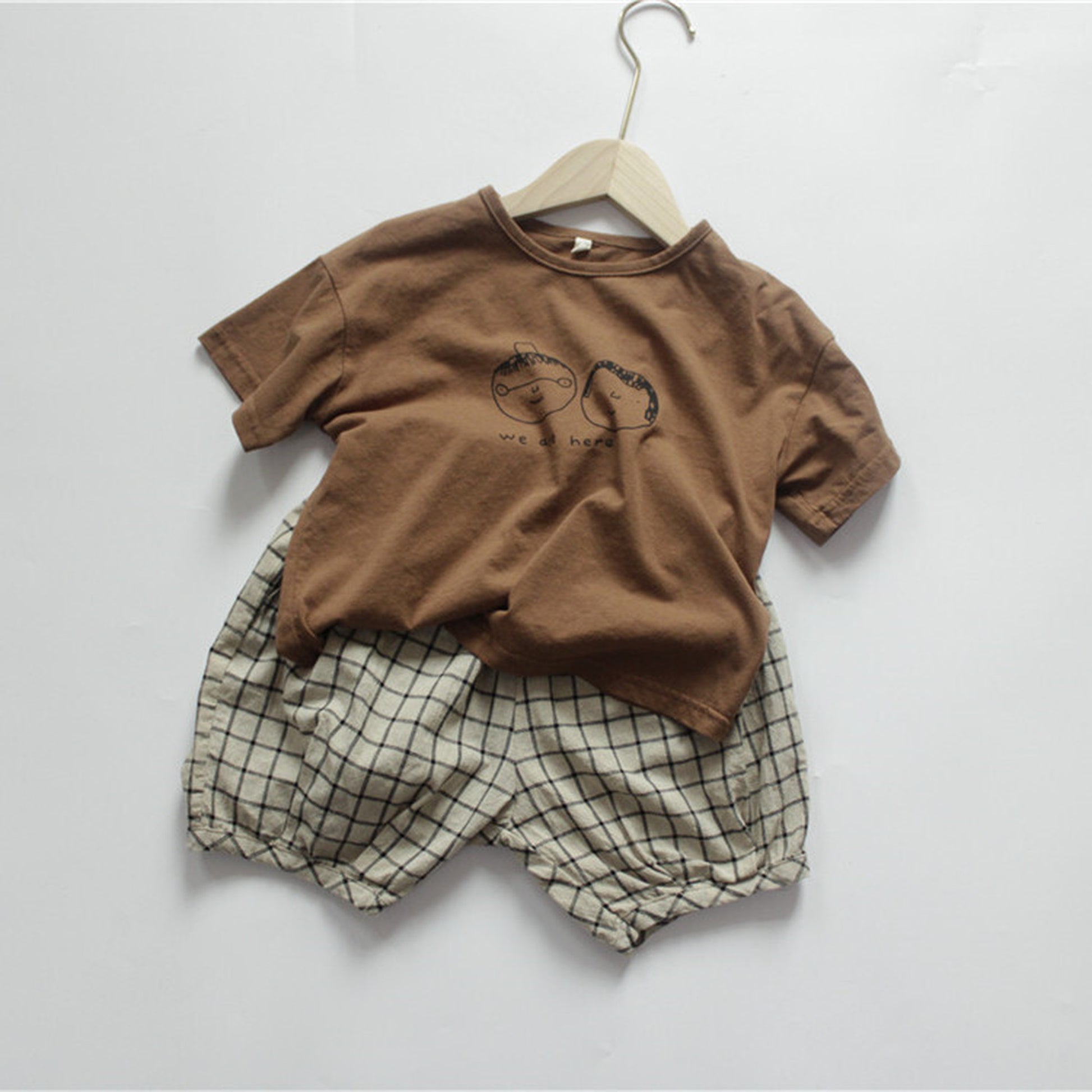 -キッズ チェック ショートパンツ - mamahalo shop - ハーフパンツ・ショートパンツ -  べビー服 - 子供服 - 男の子 - 女の子