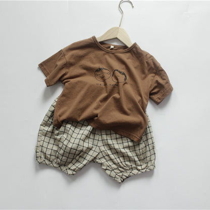 -キッズ チェック ショートパンツ - mamahalo shop - ハーフパンツ・ショートパンツ -  べビー服 - 子供服 - 男の子 - 女の子