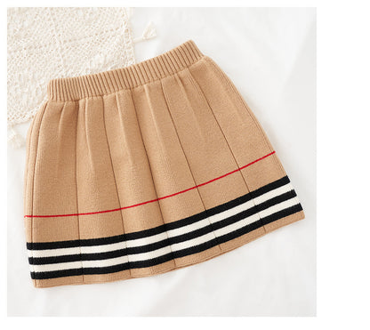 -キッズ ニット セットアップ リボン セーター スカート - mamahalo shop - 長袖セットアップ -  べビー服 - 子供服 - 男の子 - 女の子