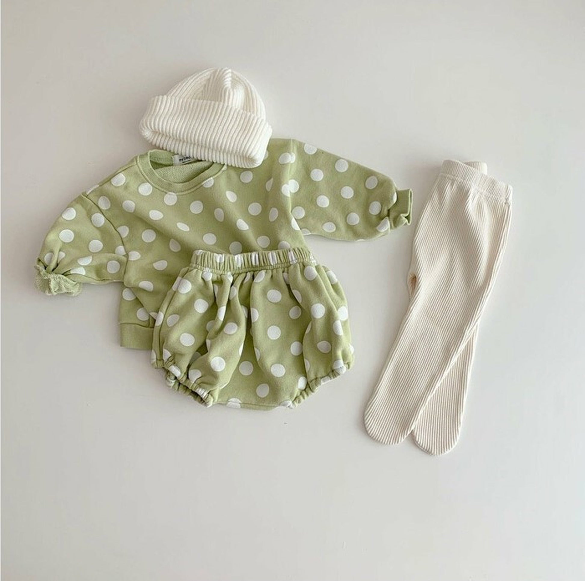 -ベビー リブ 足つき レギンス パンツ タイツ【mh0000074】 - mamahalo shop - レギンスパンツ -  べビー服 - 子供服 - 男の子 - 女の子