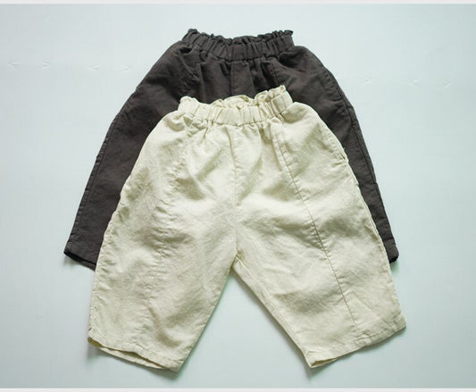 -キッズ コットン サマー パンツ - mamahalo shop - ハーフパンツ・ショートパンツ -  べビー服 - 子供服 - 男の子 - 女の子
