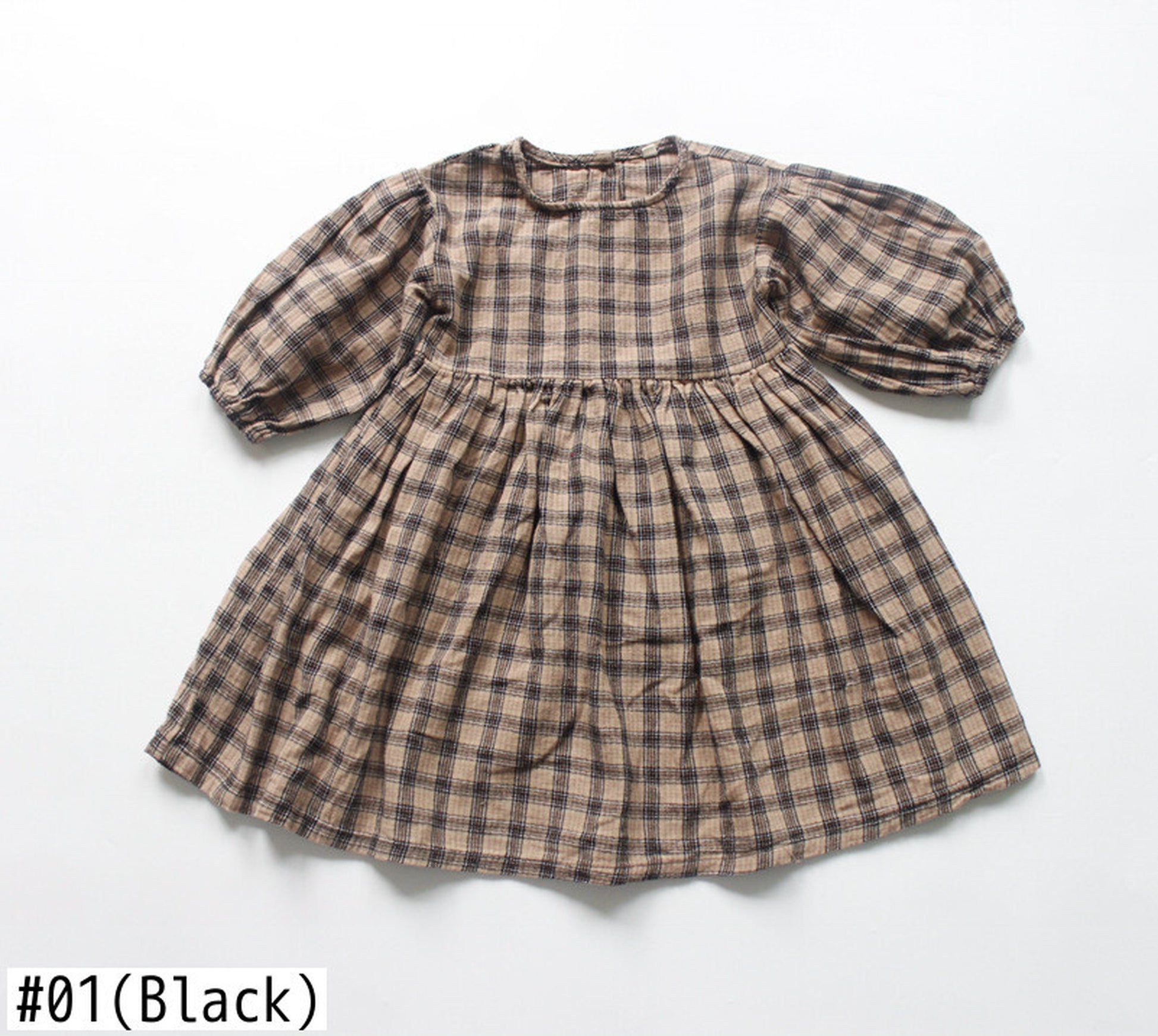 -キッズ チェック ワンピース【mh0000324】 - mamahalo shop - 長袖ワンピース -  べビー服 - 子供服 - 男の子 - 女の子