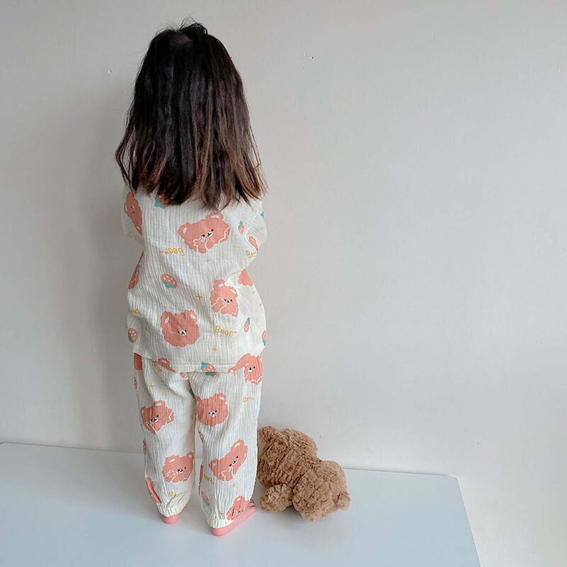 -キッズ くま ベア 長袖 パジャマ セット - mamahalo shop - 長袖パジャマ -  べビー服 - 子供服 - 男の子 - 女の子