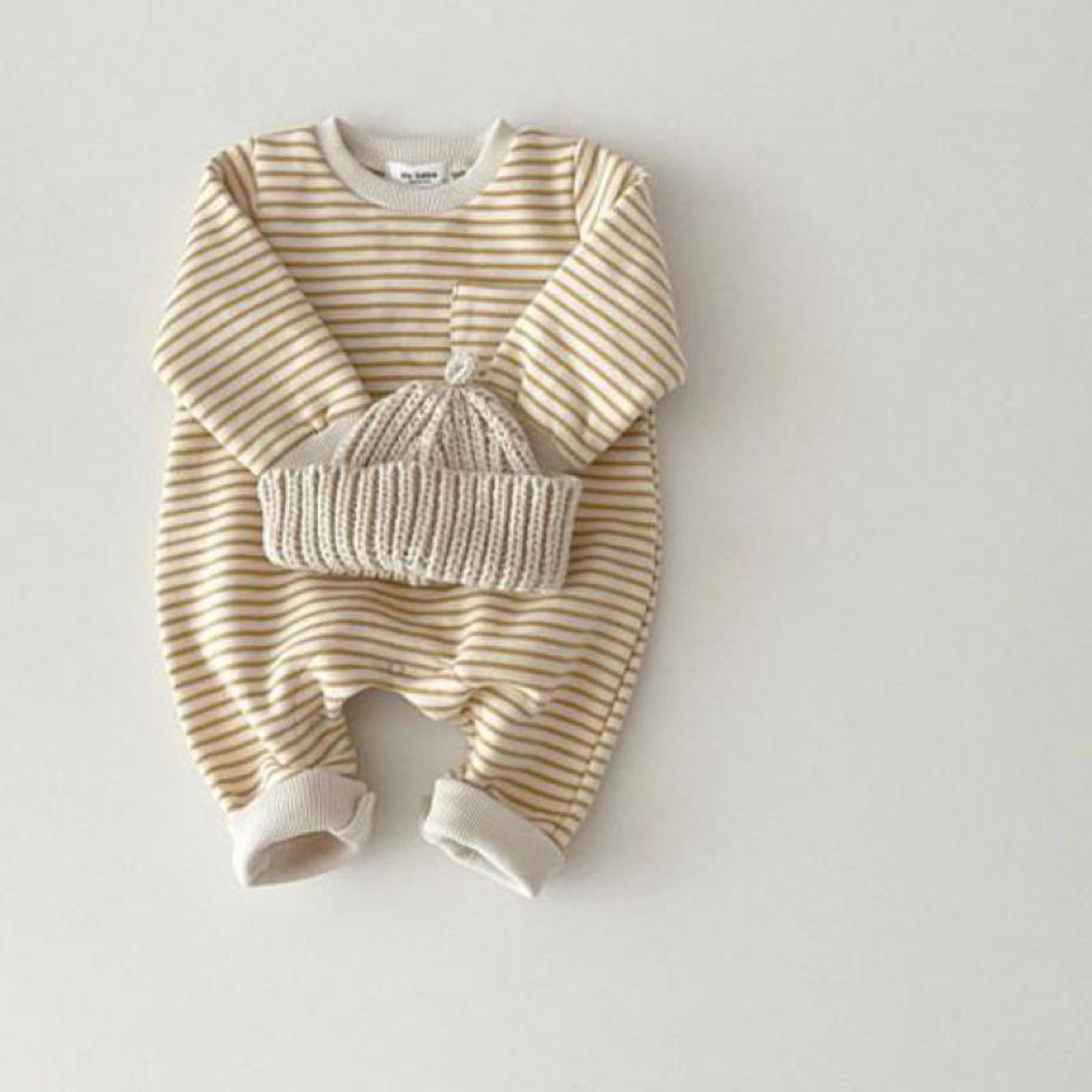 -ベビー ボーダー ロンパース ジャンプスーツ【mh0000198】 - mamahalo shop - 長袖ロンパース -  べビー服 - 子供服 - 男の子 - 女の子