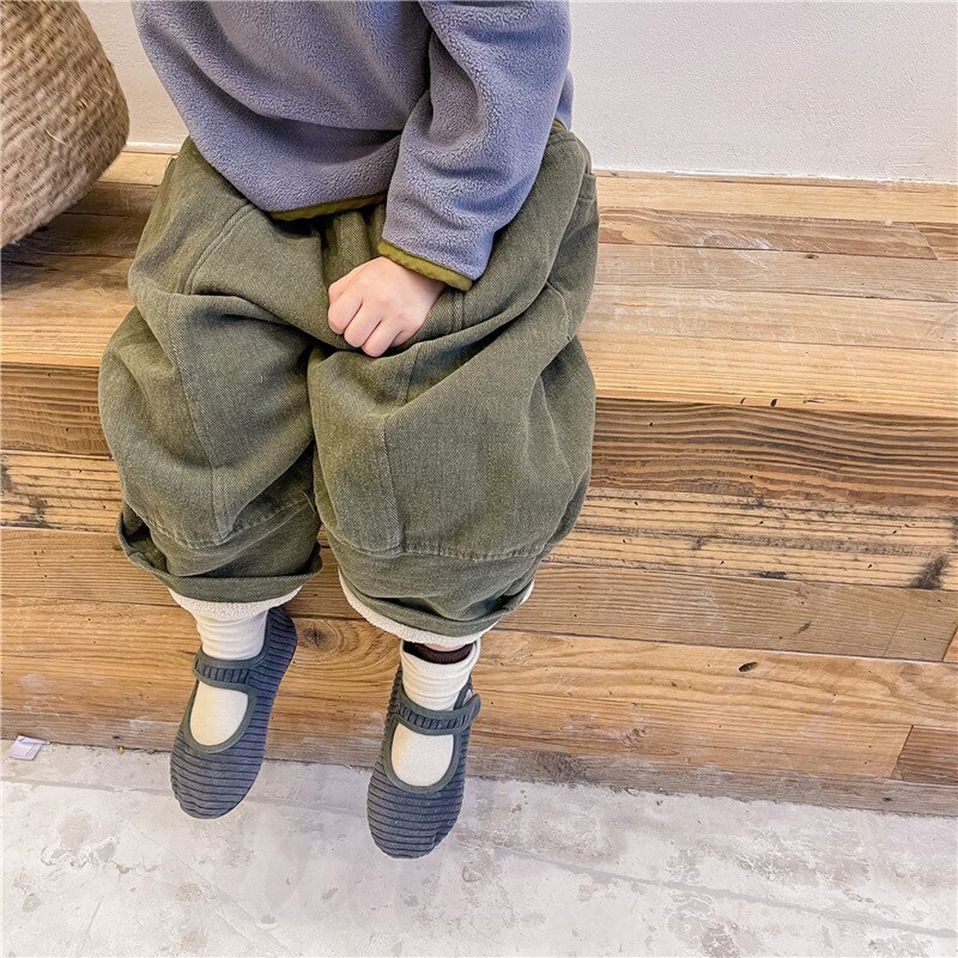 -キッズ 裏起毛 ロングパンツ 暖パン【mh0000281】 - mamahalo shop - ロングパンツ・スウェットパンツ -  べビー服 - 子供服 - 男の子 - 女の子